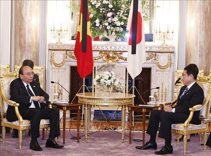 Chủ tịch nước Nguyễn Xuân Phúc hội đàm với Thủ tướng Nhật Bản - 1 Chủ tịch nước Nguyễn Xuân Phúc hội đàm với Thủ tướng Nhật Bản - 1