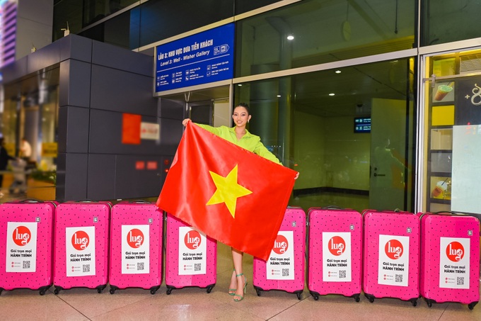 Lâm Thu Hồng lên đường dự thi Hoa hậu Hoàn cầu 2022 - 1