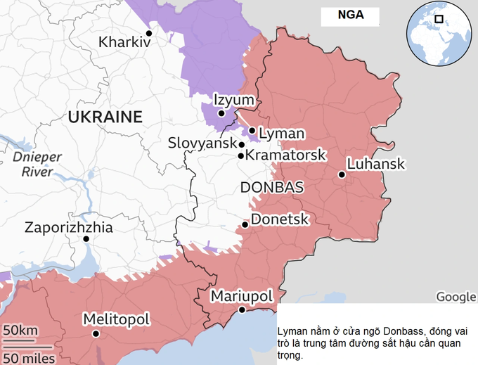 Ukraine tuyên bố vây chặt 5.000 lính Nga, cắm cờ ở cửa ngõ thị trấn Lyman - 2 Ukraine tuyên bố vây chặt 5.000 lính Nga, cắm cờ ở cửa ngõ thị trấn Lyman - 2