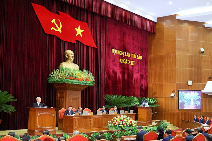 Khai mạc Hội nghị lần thứ sáu Ban Chấp hành Trung ương Đảng khóa XIII - 1