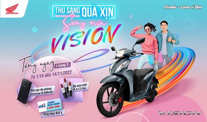 Honda triển khai chương trình khuyến mại Thu sang quà xịn - Sang mịn VISION - 1 Honda triển khai chương trình khuyến mại Thu sang quà xịn - Sang mịn VISION - 1