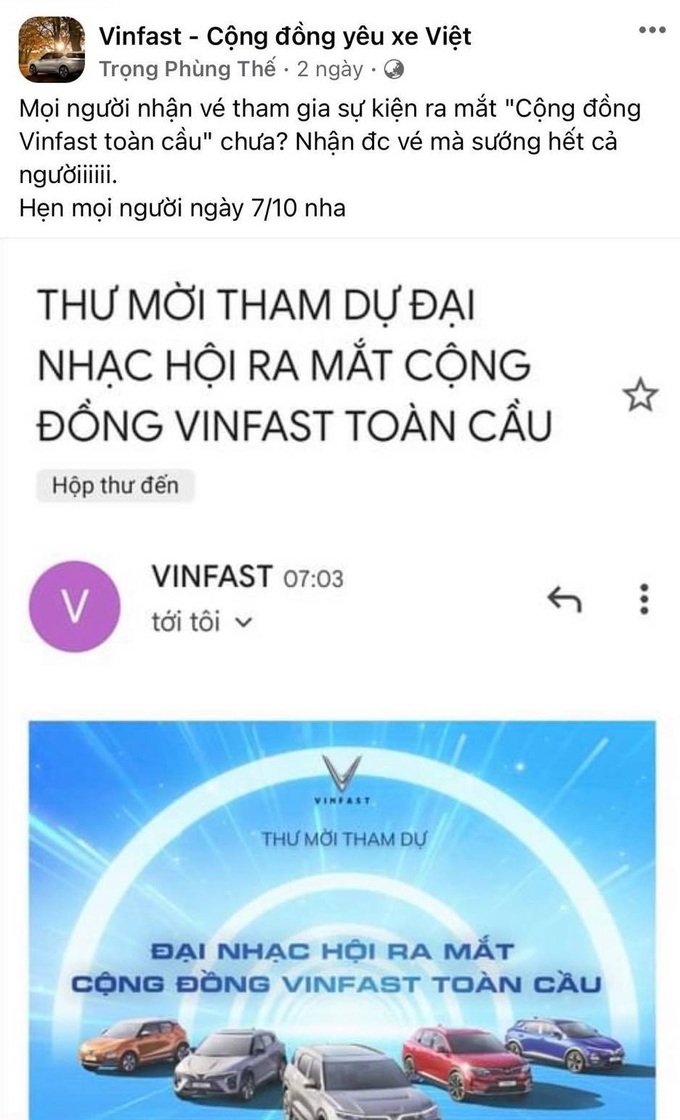 Cộng đồng yêu xe khoe vé đại nhạc hội VinFast - 2 Cộng đồng yêu xe khoe vé đại nhạc hội VinFast - 2
