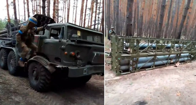 Ukraine thu giữ tổ hợp pháo phản lực Cuồng phong còn nguyên vẹn của Nga - 1