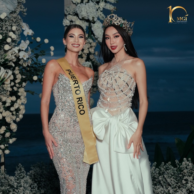 Thiên Ân, Thùy Tiên chung khung hình tại Miss Grand International 2022