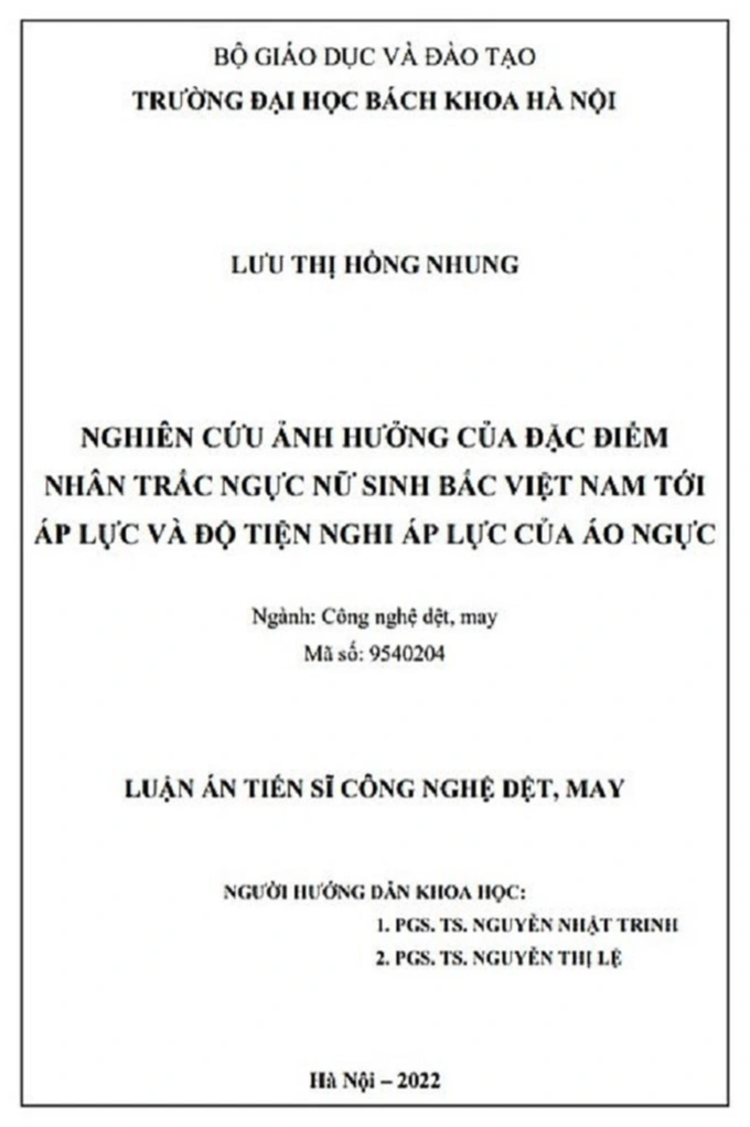 Lý do luận án tiến sĩ về áo ngực nhận được 7/7 phiếu tán thành - 3