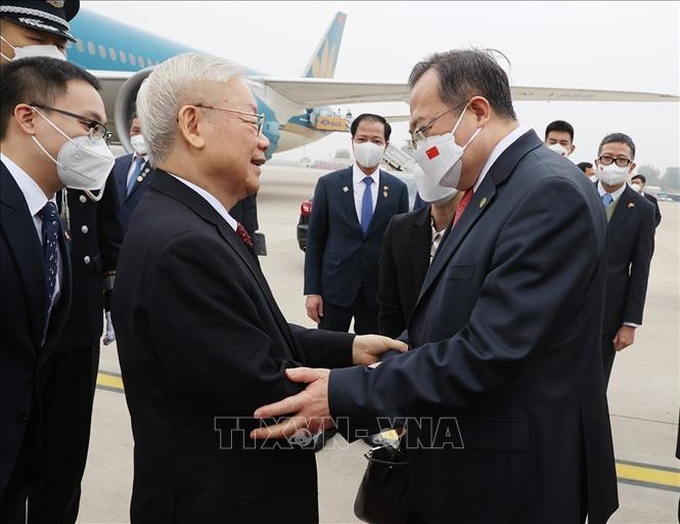 Tổng Bí thư Nguyễn Phú Trọng đến Bắc Kinh, bắt đầu chuyến thăm Trung Quốc - 3