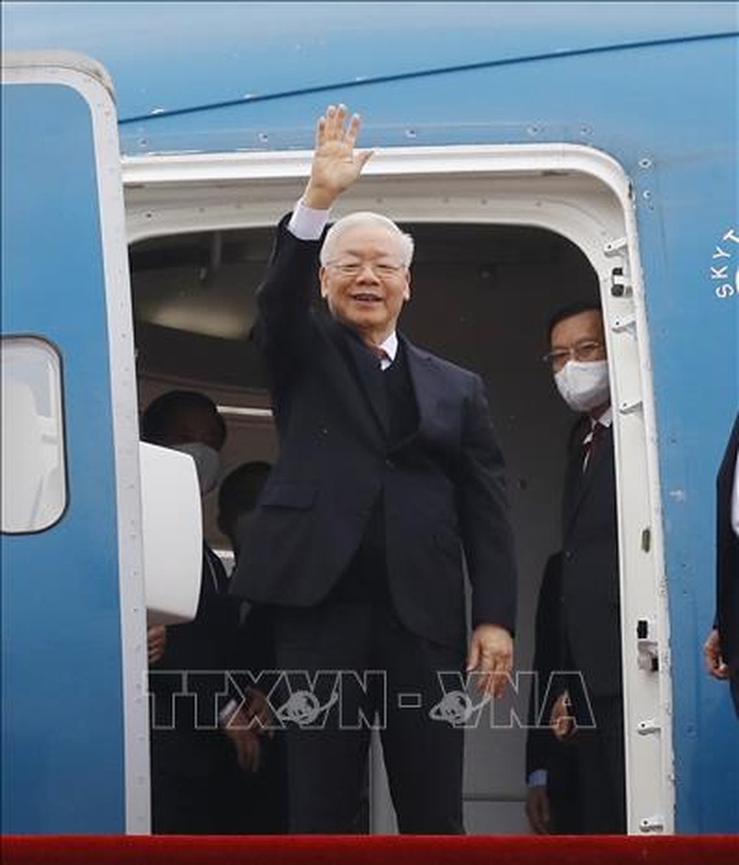 Tổng Bí thư Nguyễn Phú Trọng đến Bắc Kinh, bắt đầu chuyến thăm Trung Quốc - 1