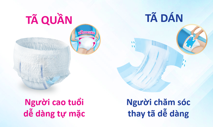 Tã giấy cho người cao tuổi mắc rối loạn bài tiết - 2 Tã giấy cho người cao tuổi mắc rối loạn bài tiết - 2