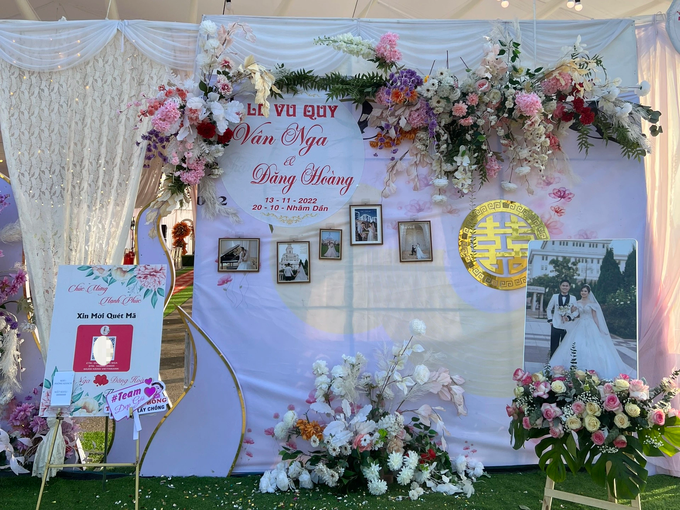 Mời khách cưới, cô dâu Bắc Ninh tạo mã QR, in sẵn tài khoản nhận tiền mừng