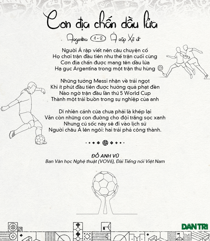 World Cup thơ: Là một sân chơi văn hóa mới, World Cup thơ đã thu hút sự quan tâm của nhiều người trên thế giới. Tận hưởng những tác phẩm thơ đẹp và tuyệt vời được biểu diễn bởi các nghệ sĩ tài năng từ khắp nơi trên thế giới.