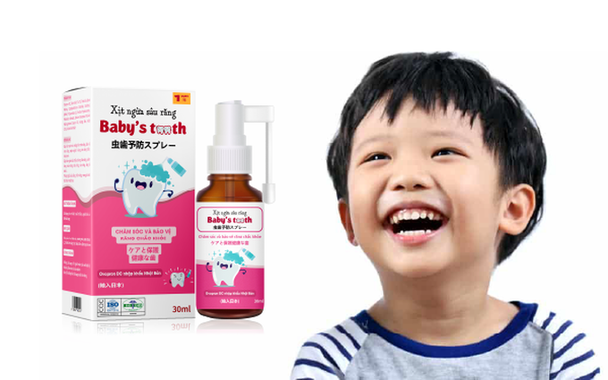 Xịt răng Babys Tooth chứa kháng thể Ovopron DC công nghệ nha khoa Nhật - 1
