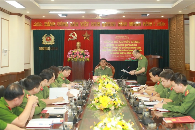 Xác minh ngẫu nhiên tài sản của 14 lãnh đạo công an - 1 Xác minh ngẫu nhiên tài sản của 14 lãnh đạo công an - 1