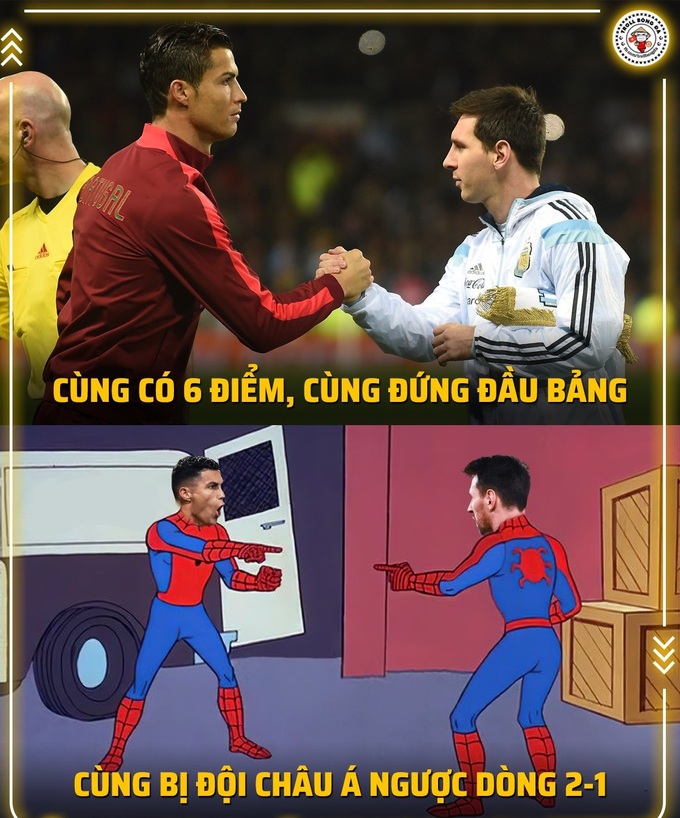 Hai huyền thoại bóng đá Messi và Ronaldo đều có chung một kịch bản tại World Cup 2022 (Ảnh: Troll bóng đá). Hai huyền thoại bóng đá Messi và Ronaldo đều có chung một kịch bản tại World Cup 2022 (Ảnh: Troll bóng đá).