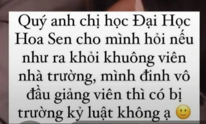 Xôn xao chuyện thí sinh thi sắc đẹp đăng bài viết xúc phạm giảng viên - 2 Xôn xao chuyện thí sinh thi sắc đẹp đăng bài viết xúc phạm giảng viên - 2