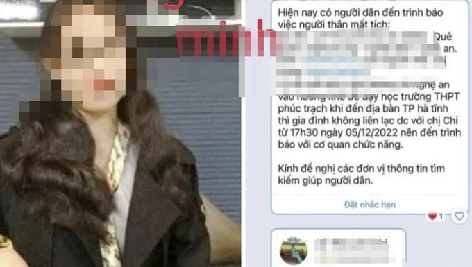 Cô giáo trẻ mất liên lạc khi từ Nghệ An vào Hà Tĩnh dạy học - 1