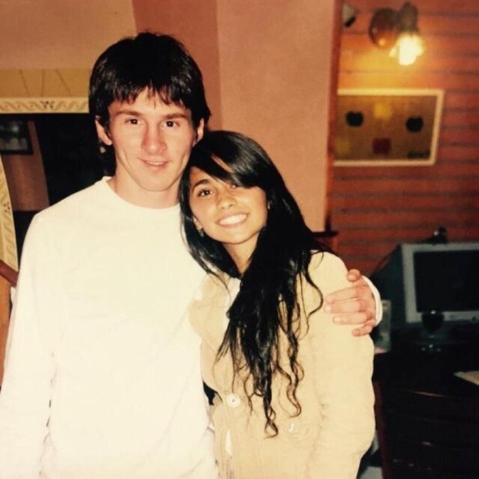 Lionel Messi and Antonella Roccuzzo when they first fell in love (Image: Instagram)