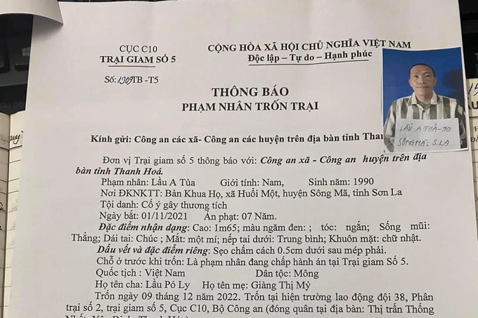 Truy tìm phạm nhân trốn trại ở Thanh Hóa - 1