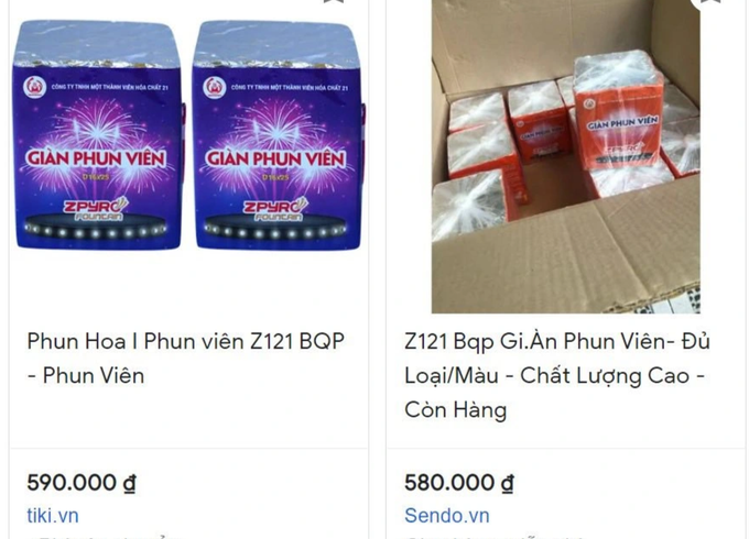 Loạn giá bán pháo hoa Z121 trên chợ mạng - 2