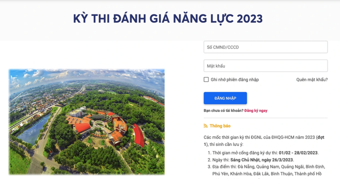 Ngày mai, Đại học Quốc gia TPHCM mở cổng đăng ký thi đánh giá năng lực - 1