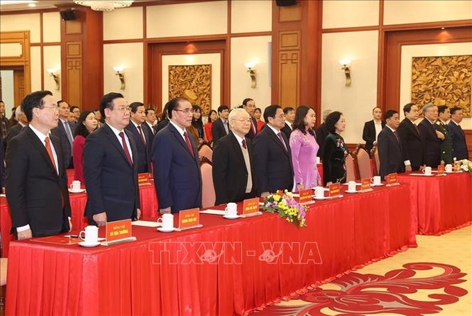 Lễ trao Huy hiệu 55 năm tuổi Đảng tặng Tổng Bí thư Nguyễn Phú Trọng - 1