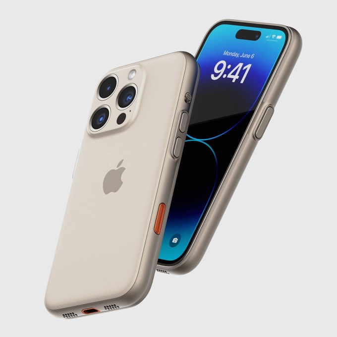 iPhone Ultra mang phong cách màu sắc và thiết kế bo tròn như trên Apple Watch Ultra. Trong khi đó màn hình vẫn có phần khuyết Dynamic Island như trên iPhone 14 Pro.