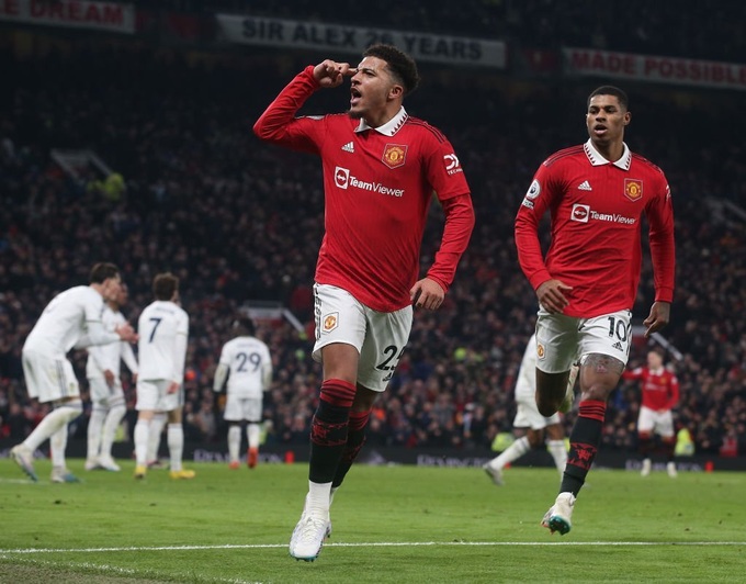 Rashford, Sancho lập công, Man Utd vất vả thoát thua trước Leeds - 3