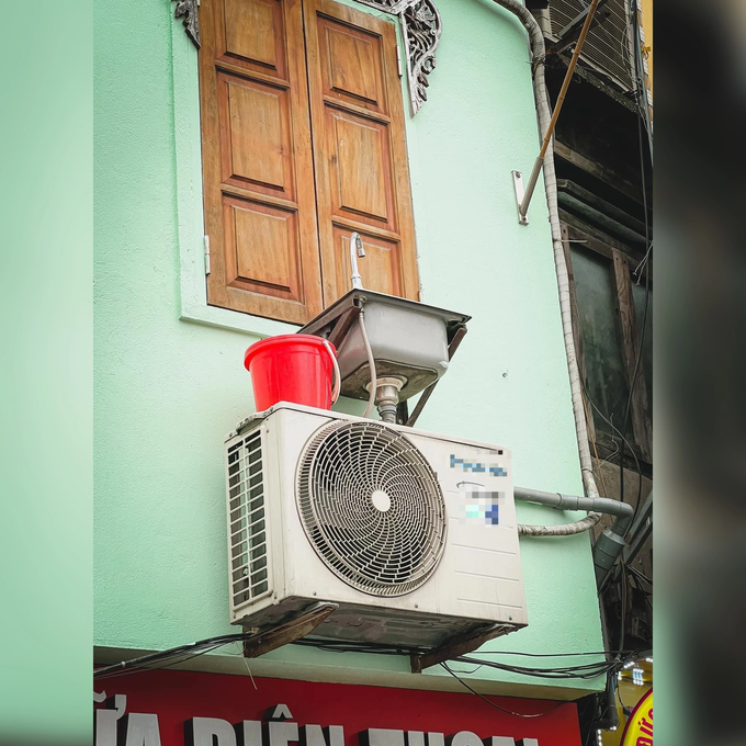 Sự thật chiếc bồn rửa mặt triệu view gắn trên cục nóng điều hòa ở Hà Nội - 6
