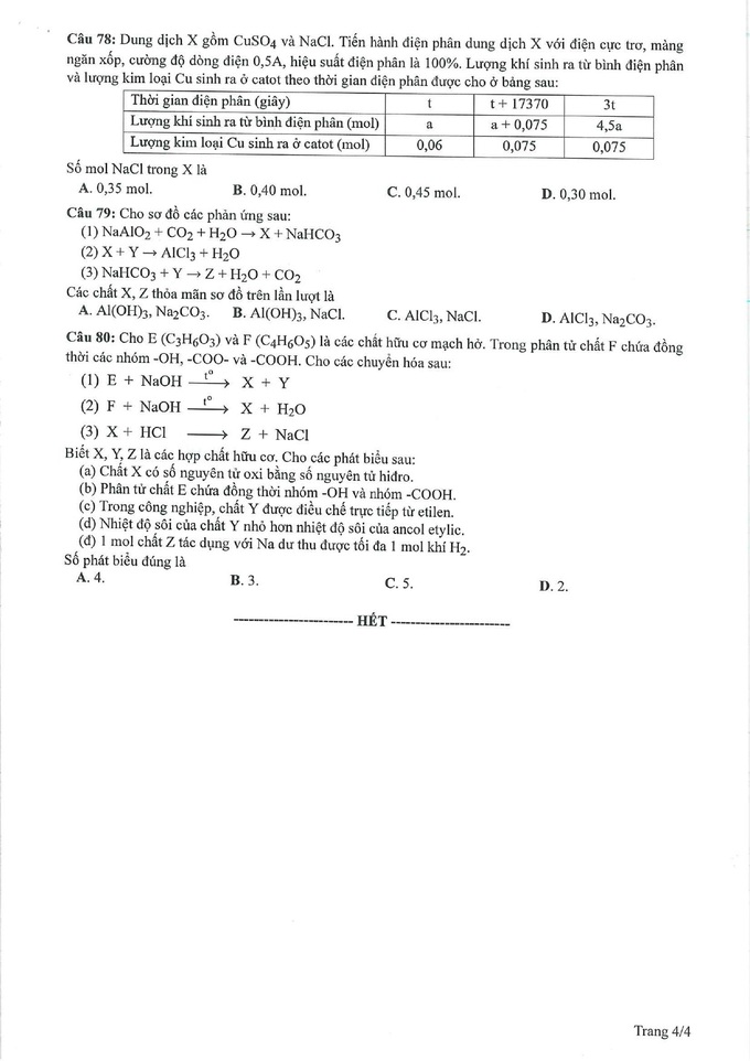 Gợi ý giải đề tham khảo môn hóa học thi tốt nghiệp THPT 2023 - 4