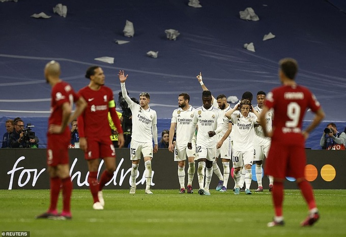 Thua Real Madrid, Liverpool bị loại ở Champions League với tỷ số 2-6 - 7