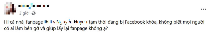 Nhiều fanpage Facebook tại Việt Nam bất ngờ bị khóa không rõ lý do - 1