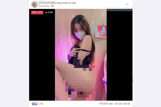 Livestream khỏa thân, quảng cáo app khiêu dâm tràn lan Facebook - 1