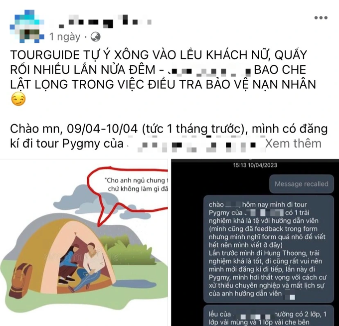 Nữ du khách bị hướng dẫn viên quấy rối khi khám phá hang động ở Quảng Bình - 1