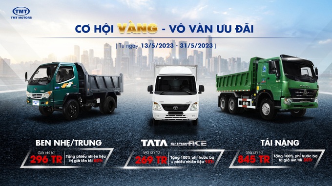 TMT Motors tung ưu đãi tháng 5, giá bán xe tải nhẹ từ 269 triệu đồng - 1