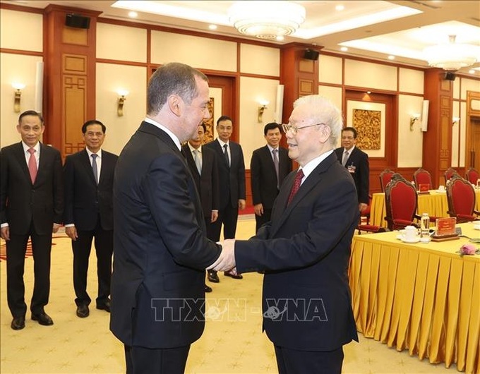 Tổng Bí thư Nguyễn Phú Trọng hội đàm với Chủ tịch Đảng Nước Nga Thống nhất Dmitry Medvedev - 1