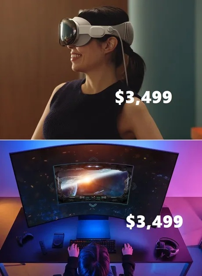 Với mức giá 3.499 USD, bạn sẽ chọn gì: chiếc kính Vision Pro của Apple hay một dàn máy tính cực xịn với cấu hình hàng đầu?