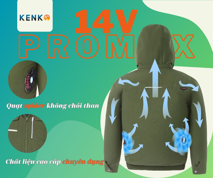 Các công nghệ vượt trội ứng dụng trong áo điều hòa Kenko - 2