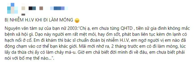 Nhiễm HIV khi đi làm móng: Bác sĩ chỉ loạt hành vi nguy cơ lây bệnh thế kỷ - 1