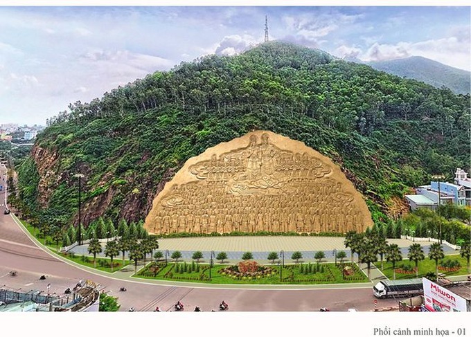 Giant sculptural relief to be built on Binh Dinh mountain - 1