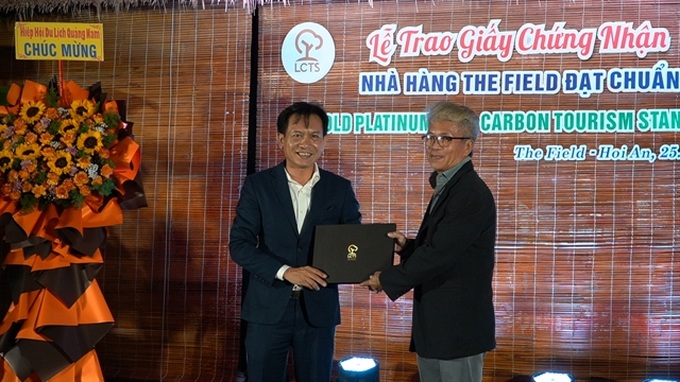 First low-carbon tourism certificate granted in Hoi An - 1 First low-carbon tourism certificate granted in Hoi An - 1