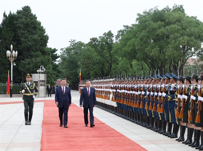 Chinese leader hosts State-level welcome ceremony for Vietnamese Party chief, President To Lam - 2 Chinese leader hosts State-level welcome ceremony for Vietnamese Party chief, President To Lam - 2