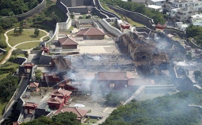 Fire engulfs World Heritage castle in Japan's Okinawa - 1 Fire engulfs World Heritage castle in Japan's Okinawa - 1