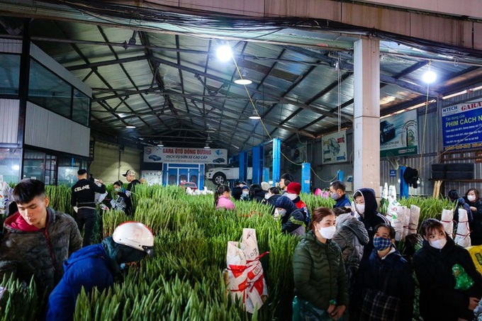 Quang An flower market bustles as Tet nears - 5 Quang An flower market bustles as Tet nears - 5