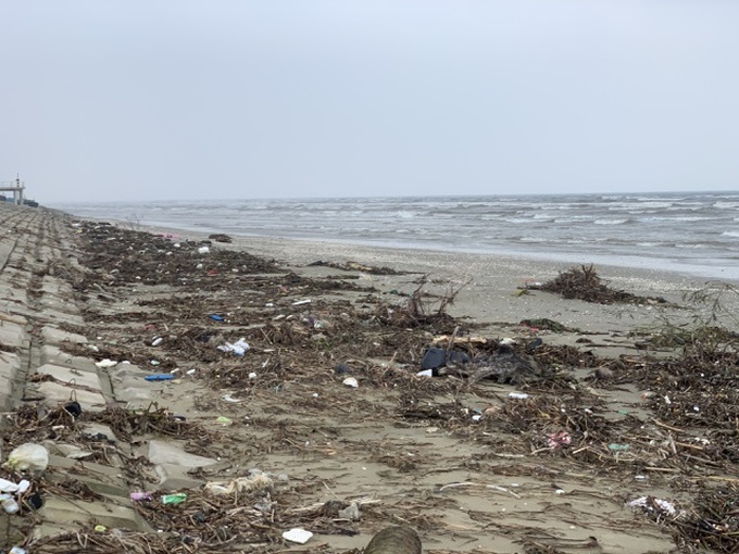 Rubbish blankets Ha Tinh beach following floods - 5