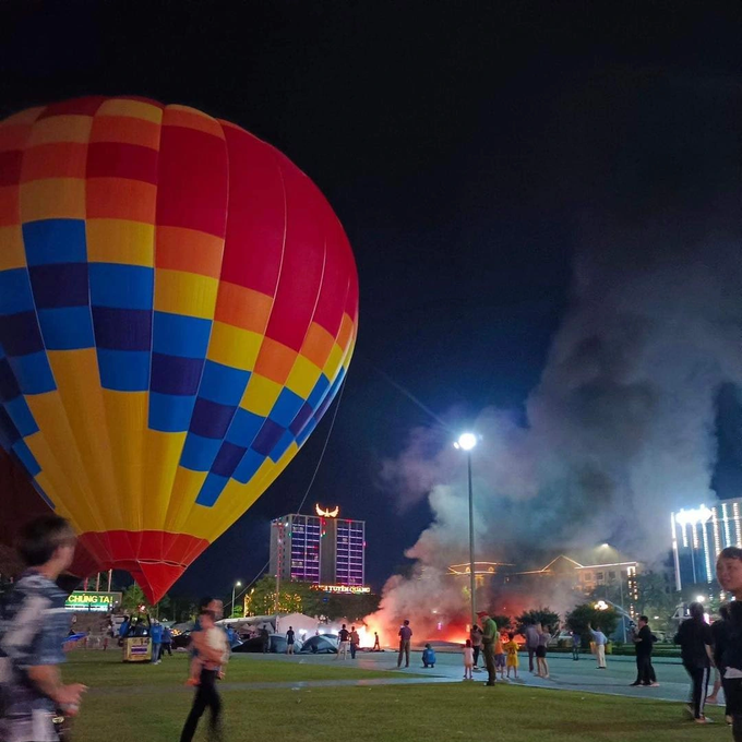 Five injured in Tuyen Quang international hot air balloon blast - 1