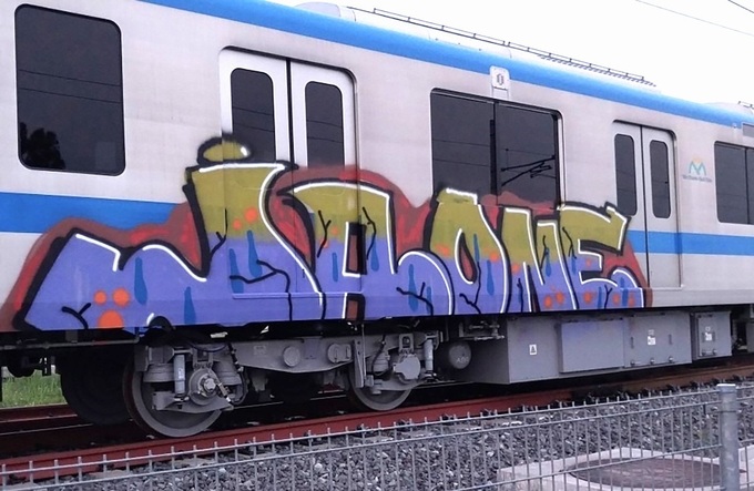 Two foreign suspects linked to HCM metro graffiti - 1 Two foreign suspects linked to HCM metro graffiti - 1