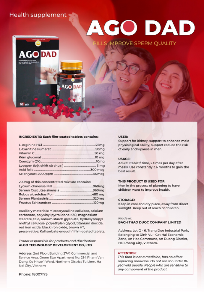 Support is available for improving reproductive function in infertile men with AgoDad - 4