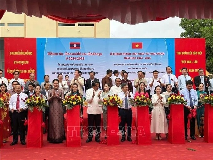 Vietnamese-funded secondary school inaugurated in Laos - 1