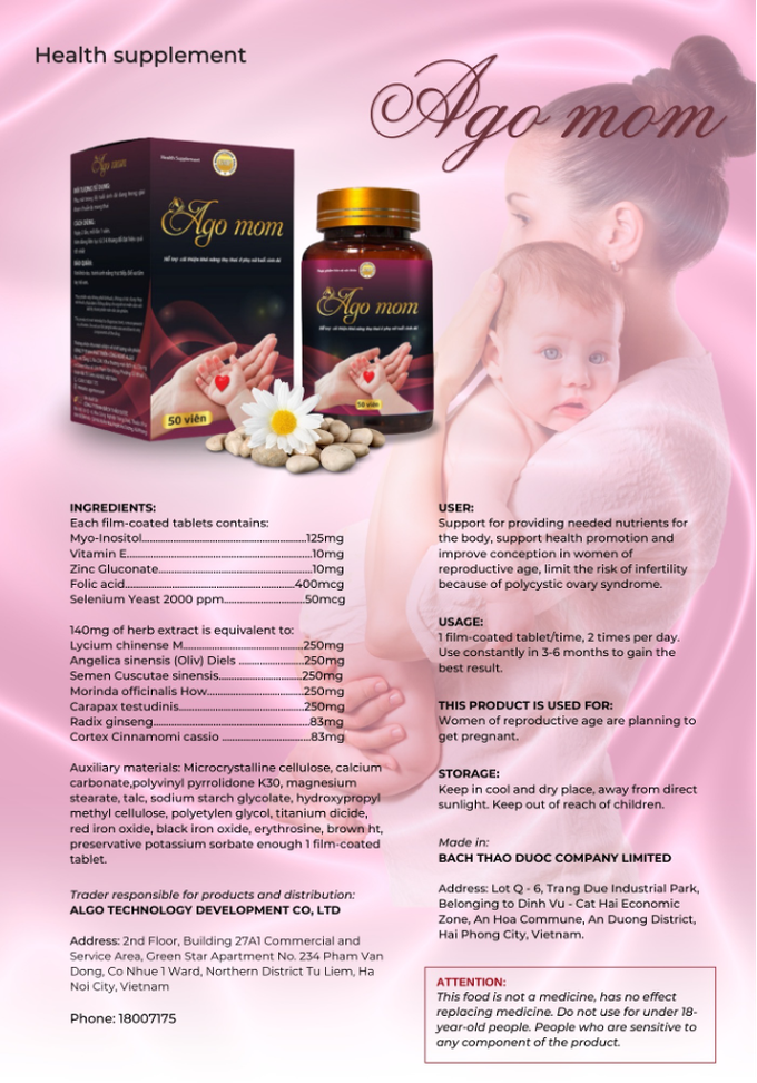 Ago Mom helps increase the ability to conceive naturally in women - 3