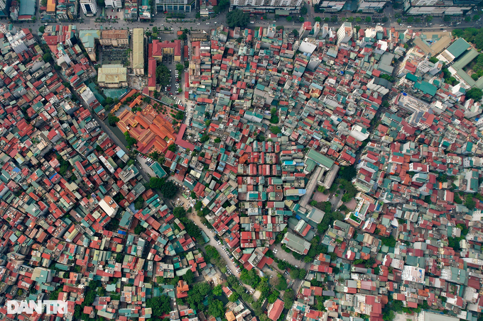 Hanoi construction density from above - 2