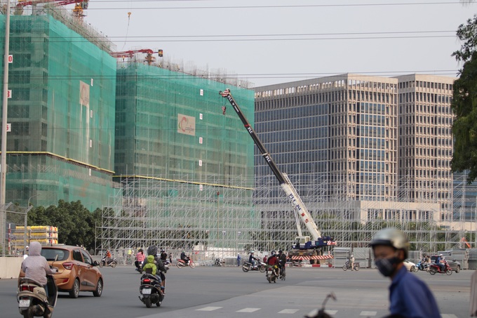 Hanoi Formula 1 track’s stands temporarily dismantled - 2 Hanoi Formula 1 track’s stands temporarily dismantled - 2